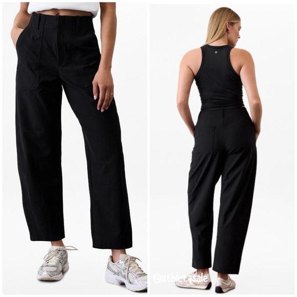 Athleta Pants - NWOT Athleta Skyline High Rise Barrel leg Pant | Black